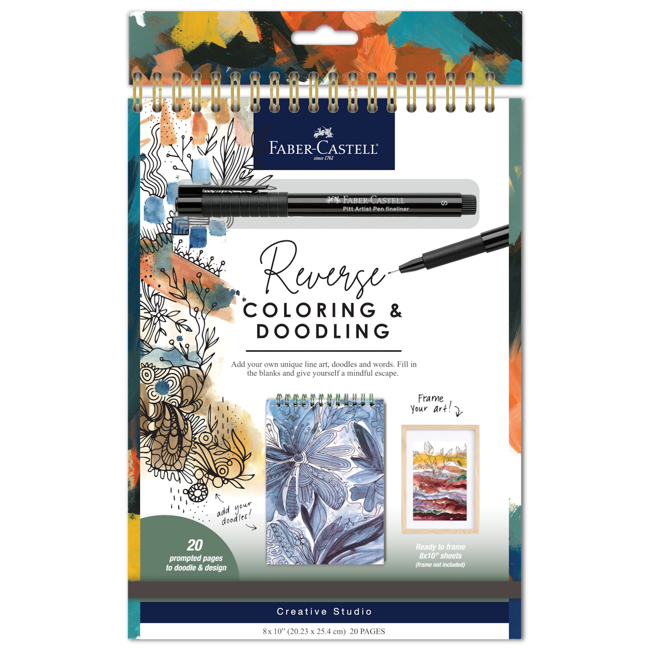 Faber-Castell Monochrome Reverse Coloring & Doodling Book